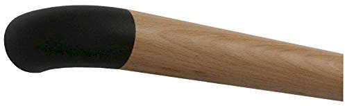 TIBU Buche Holz Handlauf Geländer 30-500cm mit schwarzen Endstücken Wandhandlauf Wand Treppe, Länge 3000 mm / 300 cm / 3,0 m und Enden schwarzer Bogen