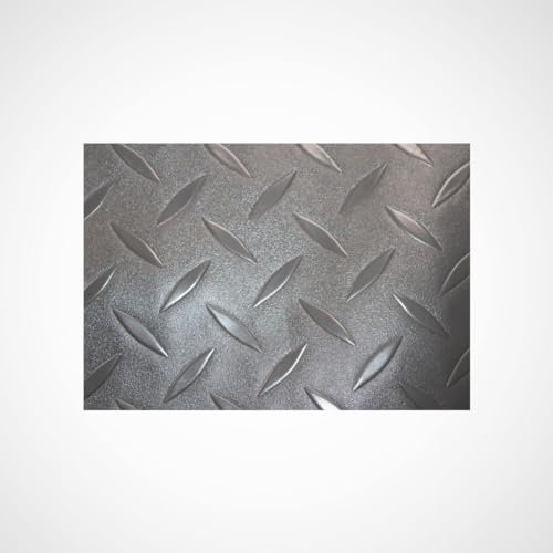 Revêtement en caoutchouc antidérapant | Plancher en caoutchouc PVC Gris 1mm Design Estrias (140_x_100 CM)