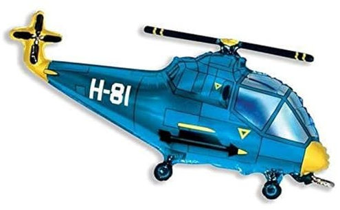 Ballonim® Helikopter blau ca. 80cm Luftballons Folienballon Party DekorationGeburtstag