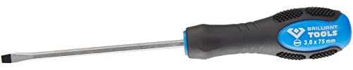 BRILLIANT TOOLS BT034801 Schraubendreher Schlitz mit Schlagkappe, 3,0 mm [Powered by KS TOOLS]