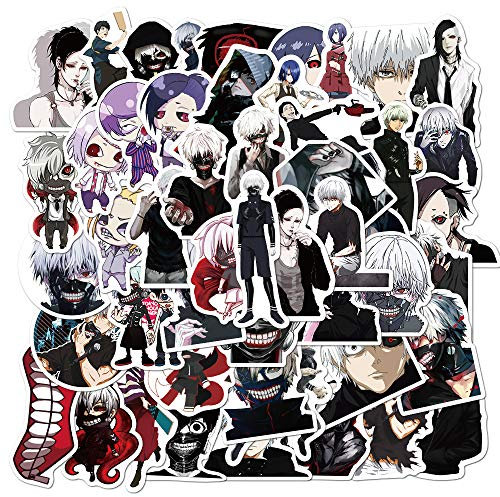 NEULEBEN Cool Anime Stickers, Pack of 50 Anime Stickers, Waterproof Graffiti Vinyl Stickers for Laptop, Skateboard, Car, Water Bottle, Phone, Waterproof, DIY Decoration, Teenagers