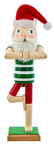 Kurt S. Adler Schiaccianoci in legno a forma di Babbo Natale, 38 cm, multicolore