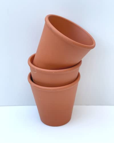 Spang Terracotta Long Tom Plant Pots 12cm W x 12cm H [ROS12] Pack of 3