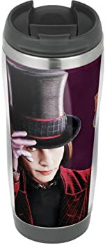 Willy Wonka Charlie und The Chocolate Factory Johnny Depp - Reisebecher, Thermo-Isolierbecher für heiße und kalte Getränke