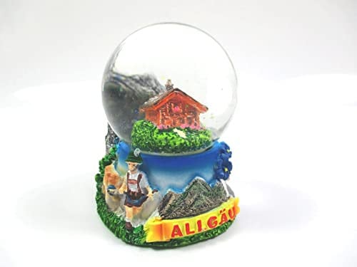 Allgäu Bayern Berge Schneekugel Snowglobe 4,5 cm Germany Souvenir