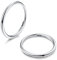 MILACOLATO G23 Titan Creolen für Damen Herren Hypoallergenes Kleine Creolen Silber Piercing Ohr Helix Piercings Knorpel Daith Tragus Septum Piercing Ring 10mm