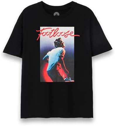Footloose T-Shirt for Women | Ladies Dancing Music Ren Character Retro Top | Short Sleeve Black Clothing | Movie Merchandise