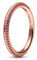 PANDORA ME Pavé Ring Größe 52 aus rosévergoldeter Metalllegierung mit syntetischen Rubinen, Ausschließlich Kompatibel ME, 189679C02-52