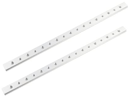 Lot de 2 rails à rainure en T Jig, 450 mm, alliage d'aluminium, vis en T, M6 M8, accessoires pour scies circulaires de table