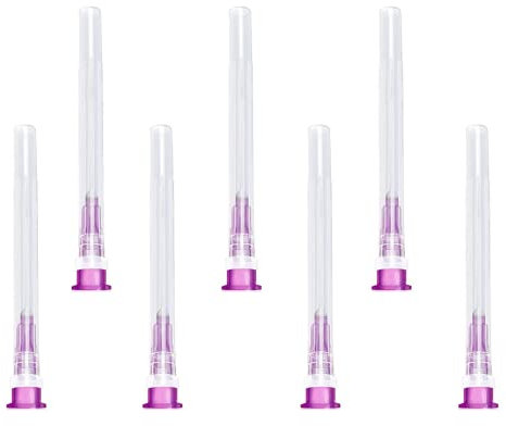 100 Stück x 24G x 1 (0,55mm x 25mm) Edelstahl Abgabe Tube für Nachfüllflüssigkeiten,einzeln verpackt,Nachfüllröhrchen für Industrie,Wissenschaftslabore,Haushalt,Hobby,flüssiges Öl,Klebstoff