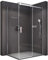BERNSTEIN - Cabine de douche d'angle 120x80x195cm porte coulissante verre trempé ESG 6mm anticalcaire, Profilés chrome, Charnières réversibles gauche/droite - NT806FLEX