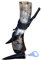 THE ANTIQUE HOUSE Genuine Viking Drinking Beer Horn Mug Wolf Engraving Wine Mead Mug with Stand & Bottle Opner-Leather Holder Food Safe Mug