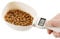 GUDAN Pet Food Measuring Scoop Scale, Kitchen Digital Food Measuring Spoon for Dog Cat, Portable Feeding Bowls for Measuring Pets Food