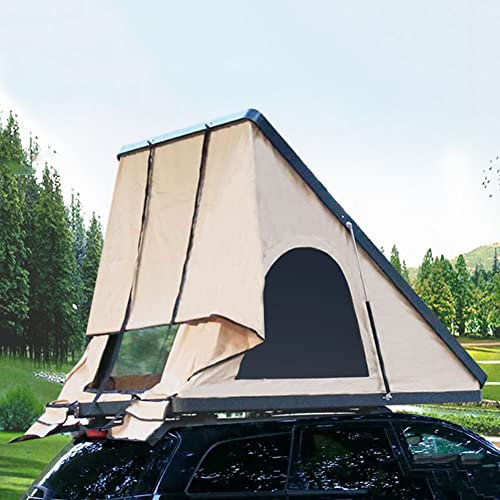 DOOKAA Autodachzelt dachzelt Auto Camping-Aluminiumlegierung, 2–3 Personen, Outdoor-Reisen, Auto-Dachzelt, vollautomatisches, dreieckiges Flip-Hartschalen-Oberteil für den Außenbereich