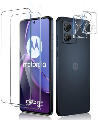 Liilaa Vetro Temperato Compatibile con Motorola Moto G84 5G, 2 Pezzi Pellicola Protettiva e 2 Pezzi Pellicola Fotocamera, Durezza 9H Anti Graffio Schermo Vetro Protettivo
