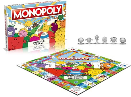 Winning Moves Monopoly Monsieur Madame en français - Jeu De Plateau 8+ - Jeu de Société pour 2 à 6 Joueurs - Jeux de Société Famille en français