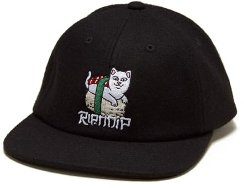 RIPNDIP Sushi Nerm Wolle Strapback Hat - Schwarz, Schwarz, Einheitsgröße