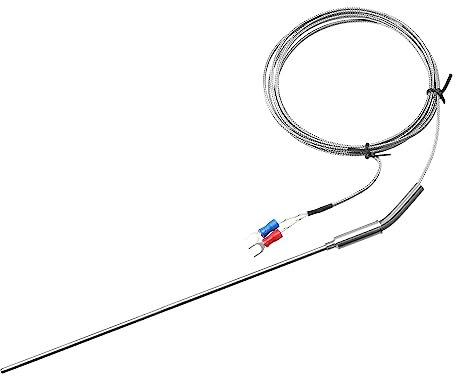 QUARKZMAN Tipo K Sonda Sensore Temperatura Termocoppia 3x200mm 6.6ft Filo 0 a 1000°C (32 a 1832°F) Acciaio Inossidabile