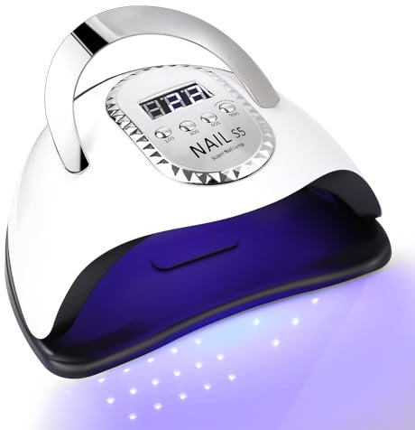 UV LED Nail Lamp - 280W Gel Nail Curing Lamps with 4 Timers and 66 Beads for Home or Salon Use