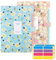 KONVINIT Dokumentenmappe F ächermappe a4 Erweiterbar Mappe mit 5 fächern Erweiterbar Organizer Mappe für Schule/Zuhause/Arbeit/Büro Schulsachen Aesthetic,2 Stücke