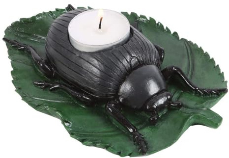 Teelichthalter im Insekten-Design – Käferförmiger Kerzenständer, einzigartige Dekoration für Kerzen, witziger Käfer-Teelichthalter, von der Natur inspiriertes Kerzenzubehör