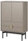 Selsey Kommode Aufbewahrungsschrank 2 Türen 2 Schubladen Schrank Schubladenschrank Hoch 85 cm Stoon Beige Cappuccino