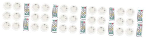 OSALADI 30 Stk Batterieleuchten Im Schrank Batterie Geführt Led-nachtlichtbirnen Batterie Leuchtet Mini-puck-lichter Mini-led Fernbedienungen Schranklicht Runden Nachttischlampe Abs Weiß