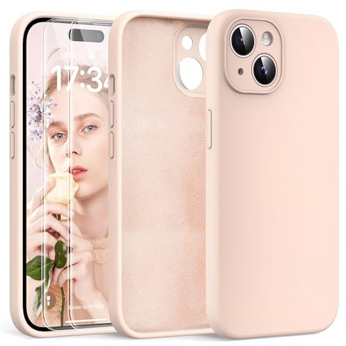 HATOSHI für iPhone 15 Hülle, Silikon Anti-Rutsch Kratzfestes Stoßfest Handyhülle für iPhone 15 Schutzhüll, Rosa