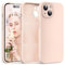 HATOSHI 3 in 1 for iPhone 15 Case, with 2 Pack Glass Screen Protector, [Upgraded Full Camera Protection] Silicone Slim[Multi-Color] [Anti-Scratch] Silky-Soft Touch Shockproof Cover 6.1 inch, Pink