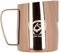 Barista Space Jarra de leche plateada pulida, ideal para latte art con boquilla precisa, ligera y manejable, recomendada por campeones del mundo, color plateado rosa dorado, 350 ml