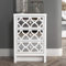 Galano Iris 3 Drawer Bedside Table – Modern Cabinet with Mirrored Drawer Fronts – Bedroom Storage Organizer – Console Unit for Entryway, Hallway, or Living Room - White