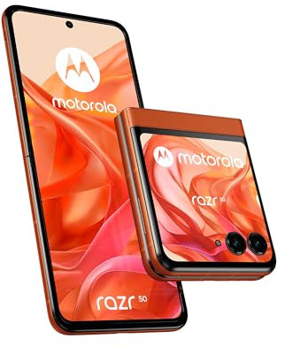 Motorola Razr 50 8 + 256 Go,écran 3,6, Double capteur 50MP avec IA, résistant à l'eau, Orange cuivre