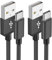 Cavo USB Type-C [1M+2M 2Pezzi] Nylon Ricarica Rapida per Samsung Galaxy S24 S23 S22 S21Ultra, iPhone 15, Xiaomi, Pixel, Sony Xperia, OnePlus