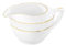 Wilmax – Brocca per latte in porcellana con motivo oro – 280 ml – Bianco – Caraffa per latte – Servizio da caffè per latte e tè – con beccuccio – Caraffa per salsa – Salsa
