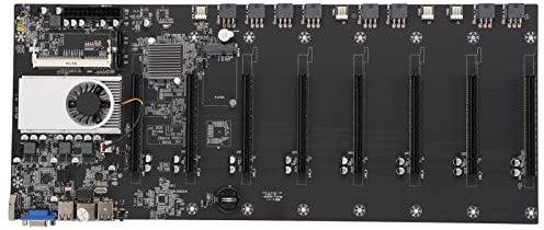 Brilluxa Mining Motherboard, 8 PCIe Slot Computer Mainboard, Cryptocurrency PC Board with DDR3 Support and Gigabit Network