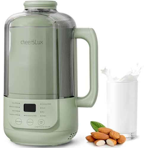 9 in 1 Nut Milk Maker Machine, 40oz Nut Milk Maker for Soy, Almond, Oat, Plant Based Milk and Non-Dairy Milk, Automatic Soy Milk Maker with Low Noise/3-minute Cold Press/Delay Start/Auto Clean