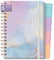Häfft® Bullet Journal Fancy - Hardcover Notizbuch A5 dotted, 120 g/m²-Papier, Rosègold-Prägung, 160 Seiten - Ringbuch, Tagebuch Bleu & Rosé