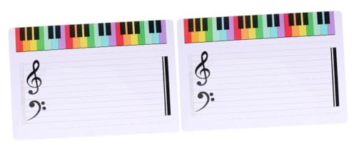 HYTROVE 2stücke Erasierbares Notenlinien-whiteboard Für Musikunterricht Wiederverwendbare Schreibtafel Für Lehrer Und Schüler Praktische Musikübungstafel Linien-design Einfach Zu