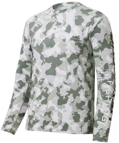 Bassdash Herren Camo Angeln T-Shirt UPF 50 + Langarm Schnell Trockene Leichte T-Shirts FüR Outdoor-Wandern Kajak Atmungsaktiv Surfen Angeln Wandern Top FS37M