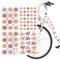 Altaroo 4 Stück Fahrrad Sticker Gänseblümchen, Aufkleber Fahrrad 29x21cm, Aufkleber Blumen, Auto Aufkleber für Roller Notebook Laptop