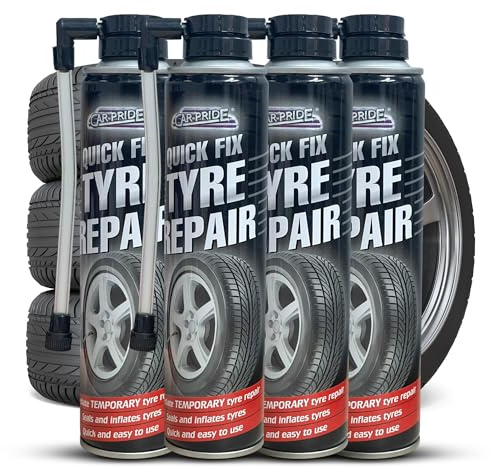 Gigzo Land Car Tyre Puncture Repair Kit - Emergency Tubeless Tyre Sealant Temporary Spray Paint, Compact Tyre Repair Aerosol Instant Bicycle Tyre Fix Spray Emergency Kit Car Tyre Puncture Sealant - 4