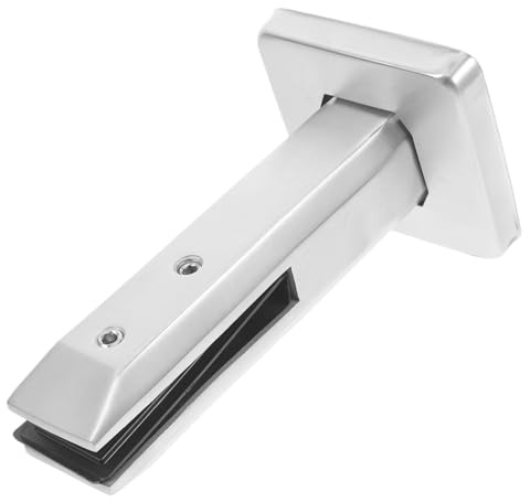 NUOBESTY Stainless Steel Glass Clip Bracket for Staircase Handrail Non Scratch Clamp with Cover and Screws Easy Install Glass Mounting Fixer for Home and Furniture Durable and Practical