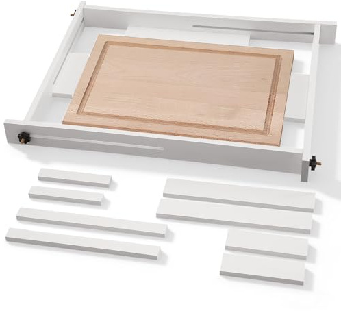 CroBlissful Juice Groove Router Jig with 8 Spacers, Large, White | Wood Adjustable Juice Groove Jig, Ranging from 29 x 22 Inches to 14 x 8 Inches for Making Square Recesses of Cutting Board