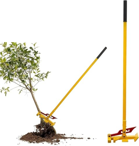 Heavy Duty Tree Root Puller, Stand Up Leverage Stump Remover Tool for Saplings Shrubs Vines Thorns and Wood Fence Posts, Effortless Garden Extraction Equipment