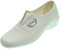 Calzados Romero. Zapatilla Deportiva Aerobic Lona Mujer Cuña 3.8Cm Ajuste Elástico Empeine Piso Goma Antidelizante Blanco Talla 38