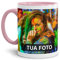 Tasse selbst individuell gestalten/Personalisierbar mit eigenem Foto bedrucken/Fototasse/Motivtasse/Werbetasse/Firmentasse mit Logo/Innen & Henkel Rosa