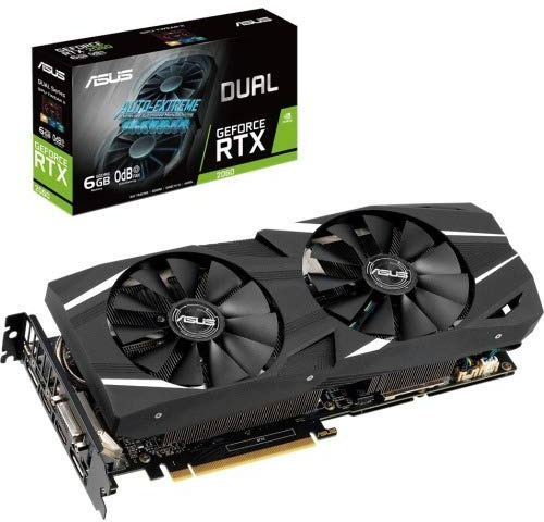 ASUS GeForce RTX 2060 6G GDDR6 Dual Fan Edition VR Ready HDMI DP 1.4 DVI Carte Graphique (DUAL-RTX-2060-6G)