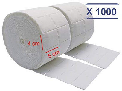 MFB Provence® - 2 X 500 carrés de ouate de cellulose - Rouleau Coton Manucure