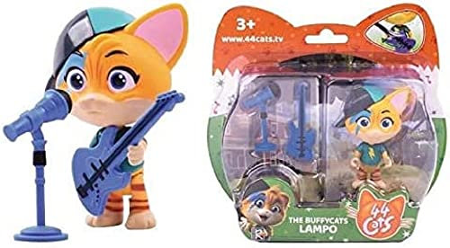 44 Cats Spielfigur Lampo mit Gitarre, Figur aus der 44 Cats Serie, für Kinder ab 3 Jahren