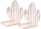 Vosarea Serre-Livre Cactus Presse-Livre Télescopique en Métal Cale Livre Décoratif pour Etagères Table Or Rose